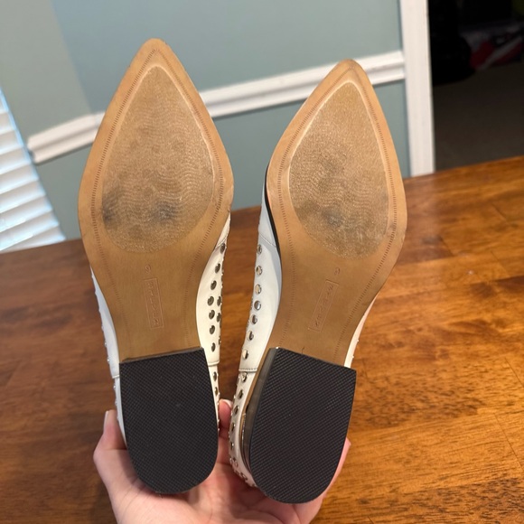 Steven Steve Madden Renata White Studded Ankle Booties size 9 festival - Picture 9 of 12